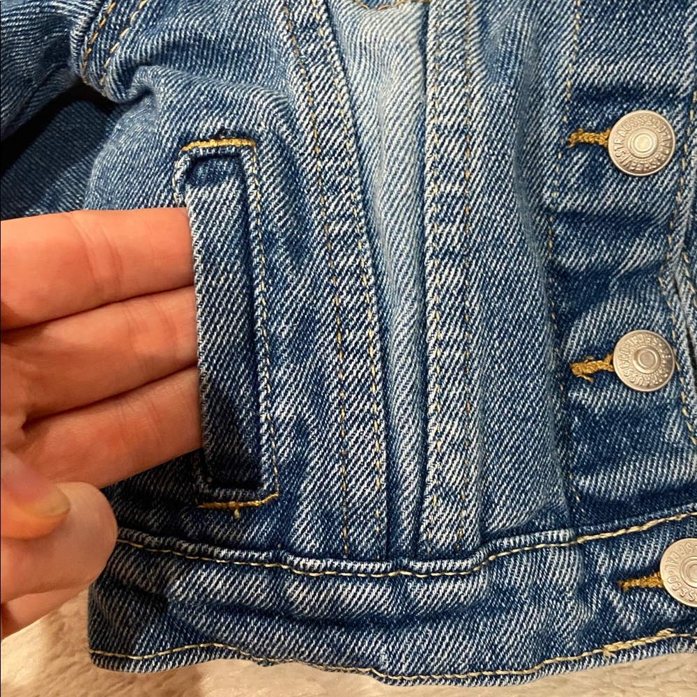 Levi’s Toddler Classic Denim Trucker Jacket Blue Red Tab Size 3T - Picture 6 of 6